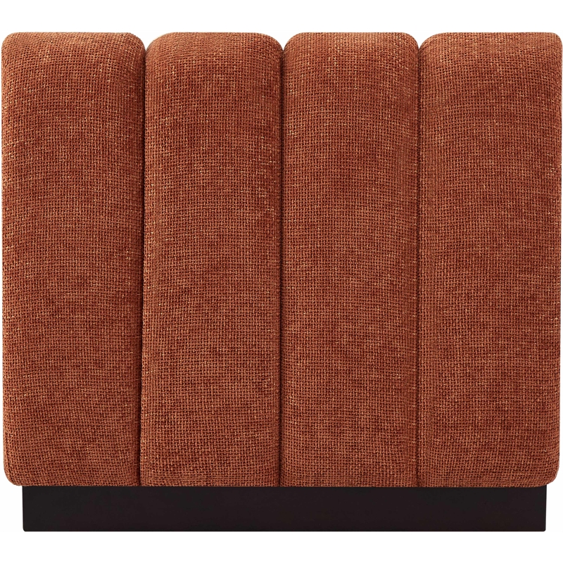 Meridian Furniture Quinn Cognac Chenille Fabric Armless Chair