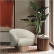 Meridian Furniture Gibson Cream Vegan Leather Swivel Accent Chair