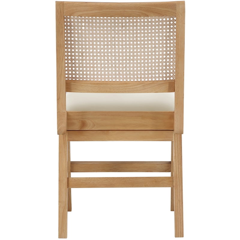 Meridian Furniture Abby Cream Vegan Leather Dining Side Chair (Set of 2)