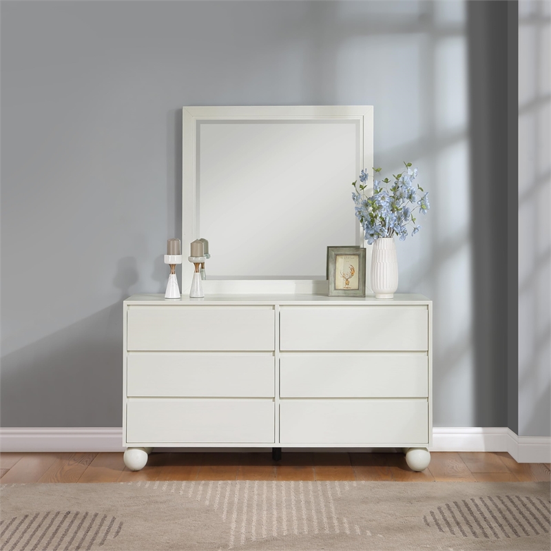 Meridian Furniture Kent Cream Mirror