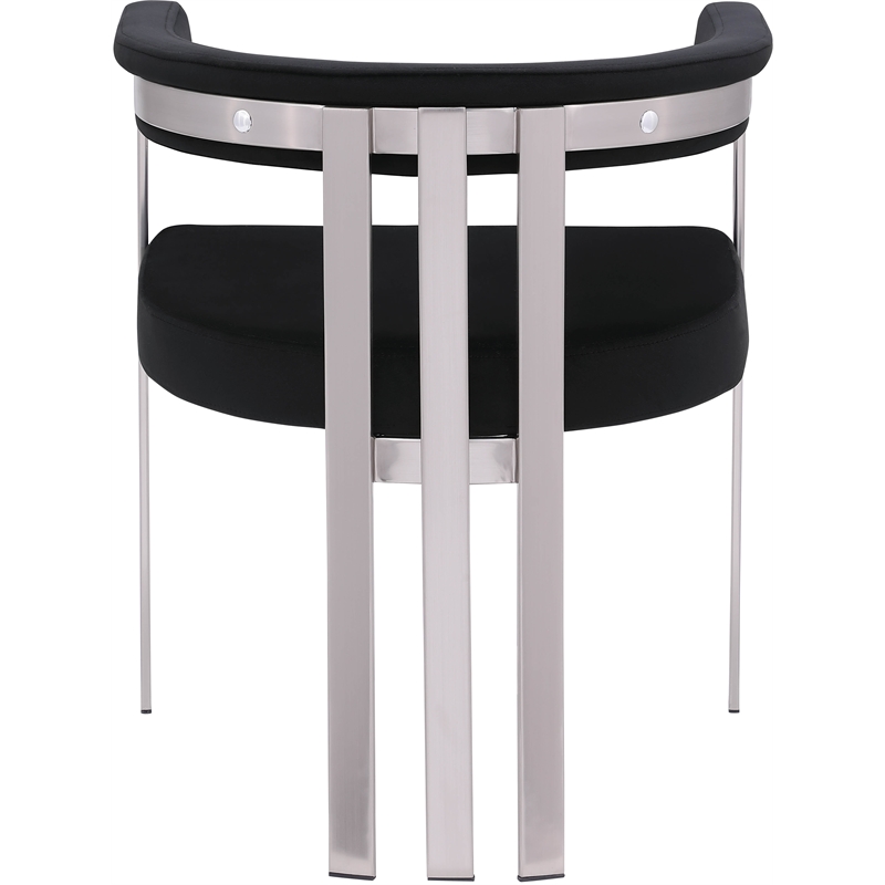 Meridian Furniture Marcello Black Velvet Dining Chair (Set of 2)