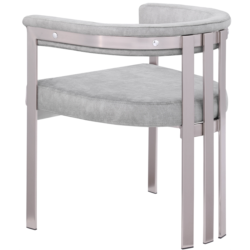 Meridian Furniture Marcello Grey Velvet Dining Chair (Set of 2)