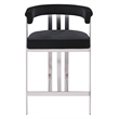 Meridian Furniture Marcello Black Velvet Counter Stool (Set of 2)