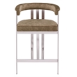 Meridian Furniture Marcello Brown Velvet Counter Stool (Set of 2)