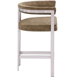 Meridian Furniture Marcello Brown Velvet Counter Stool (Set of 2)
