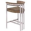 Meridian Furniture Marcello Brown Velvet Counter Stool (Set of 2)