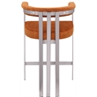 Meridian Furniture Marcello Cognac Velvet Counter Stool (Set of 2)