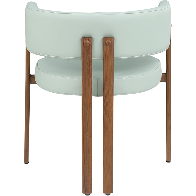 Meridian Furniture Gideon Mint Green Vegan Leather Dining Chair (Set of 2)