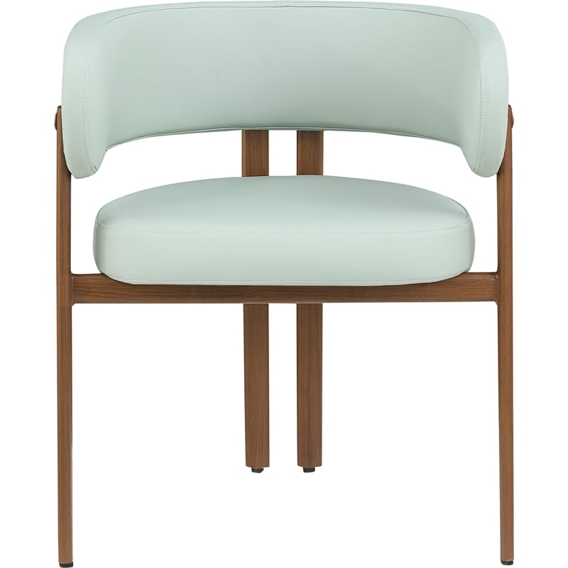 Meridian Furniture Gideon Mint Green Vegan Leather Dining Chair (Set of 2)