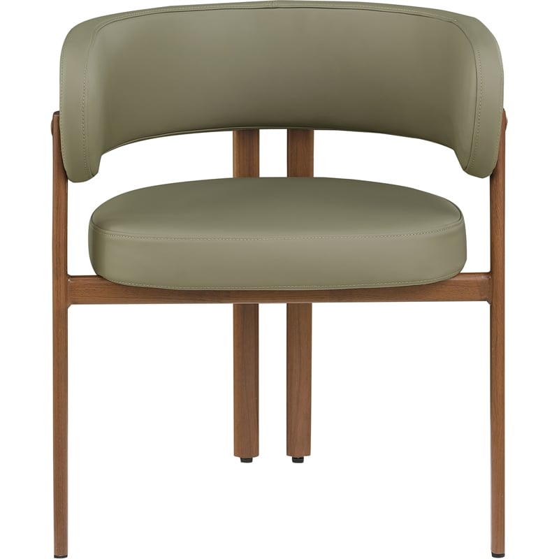 Meridian Furniture Gideon Olive Green Vegan Leather Dining Chair (Set of 2)