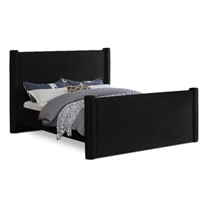 Meridian Furniture Elias Black Velvet King Bed