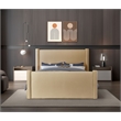 Meridian Furniture Elias Camel Velvet Full Bed