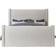 Meridian Furniture Elias Cream Velvet Full Bed