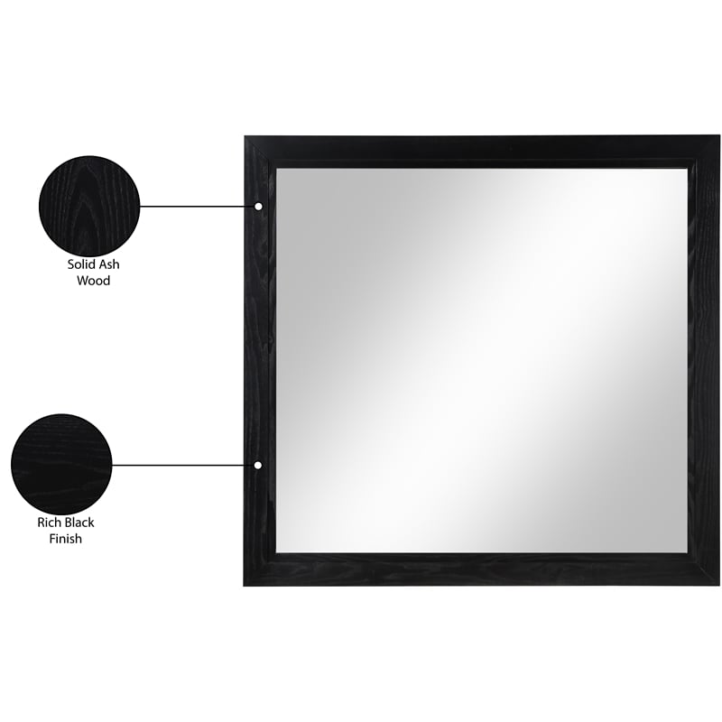 Meridian Furniture Kent Black Mirror
