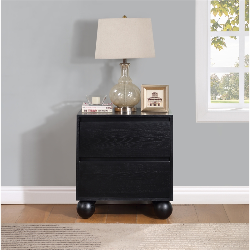 meridian furniture kent black night stand