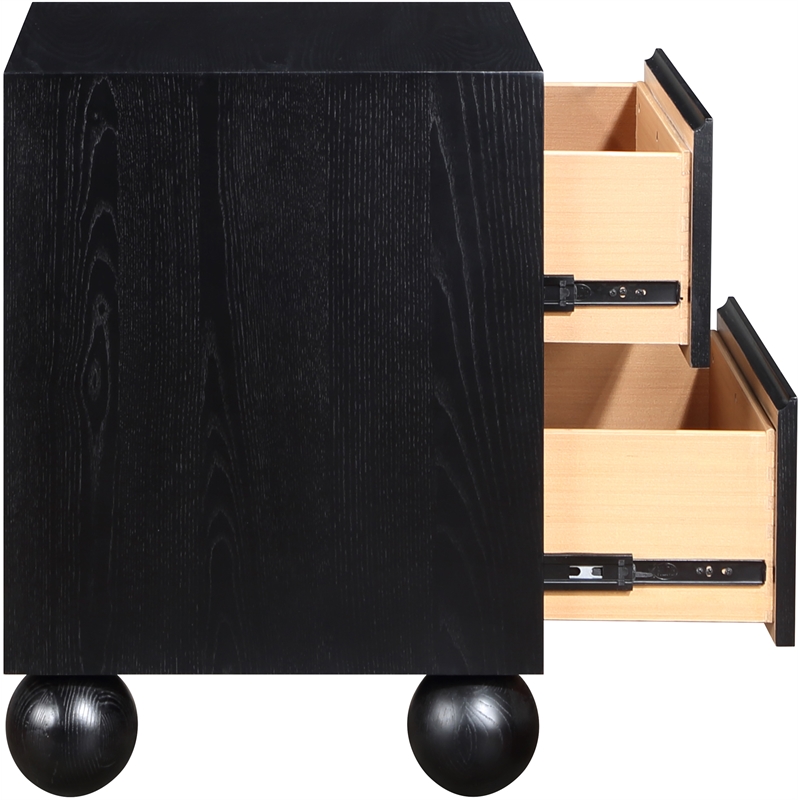 meridian furniture kent black night stand