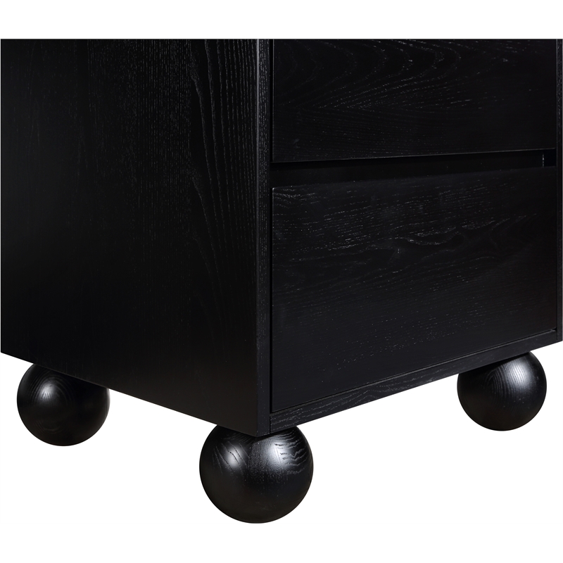 meridian furniture kent black night stand