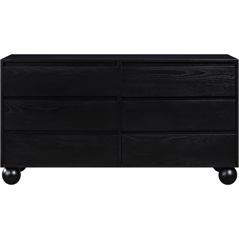 Meridian Furniture Kent Black Solid Ash Wood Dresser