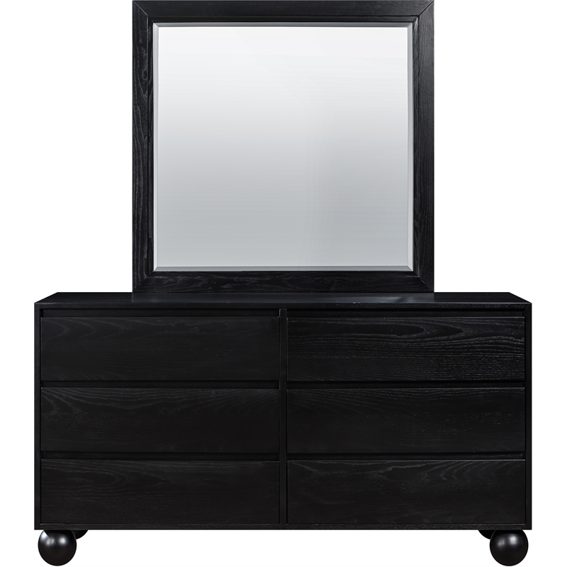 Meridian Furniture Kent Black Solid Ash Wood Dresser