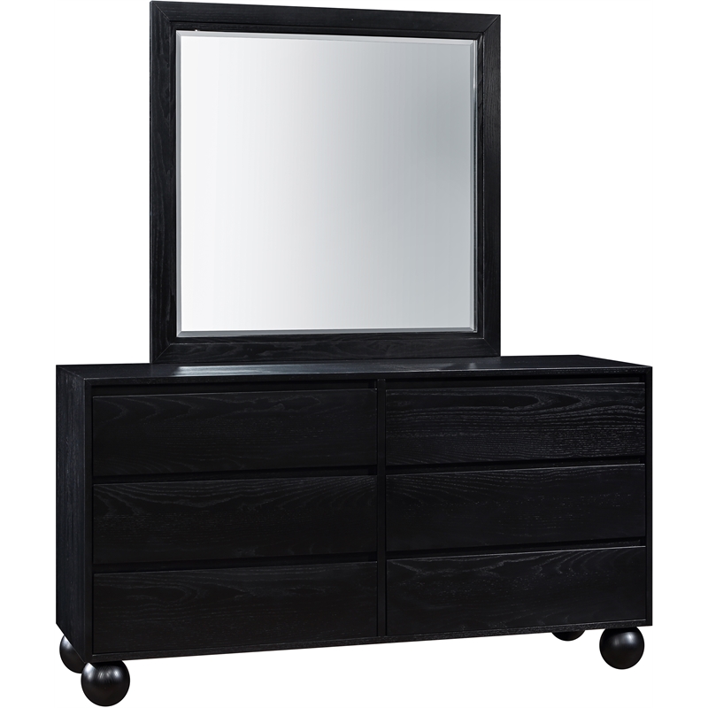 Meridian Furniture Kent Black Solid Ash Wood Dresser