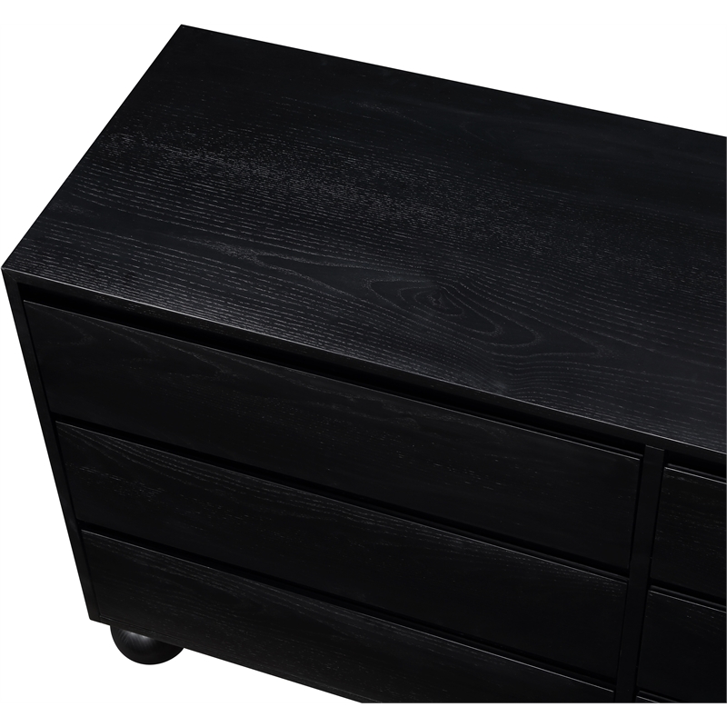 Meridian Furniture Kent Black Solid Ash Wood Dresser
