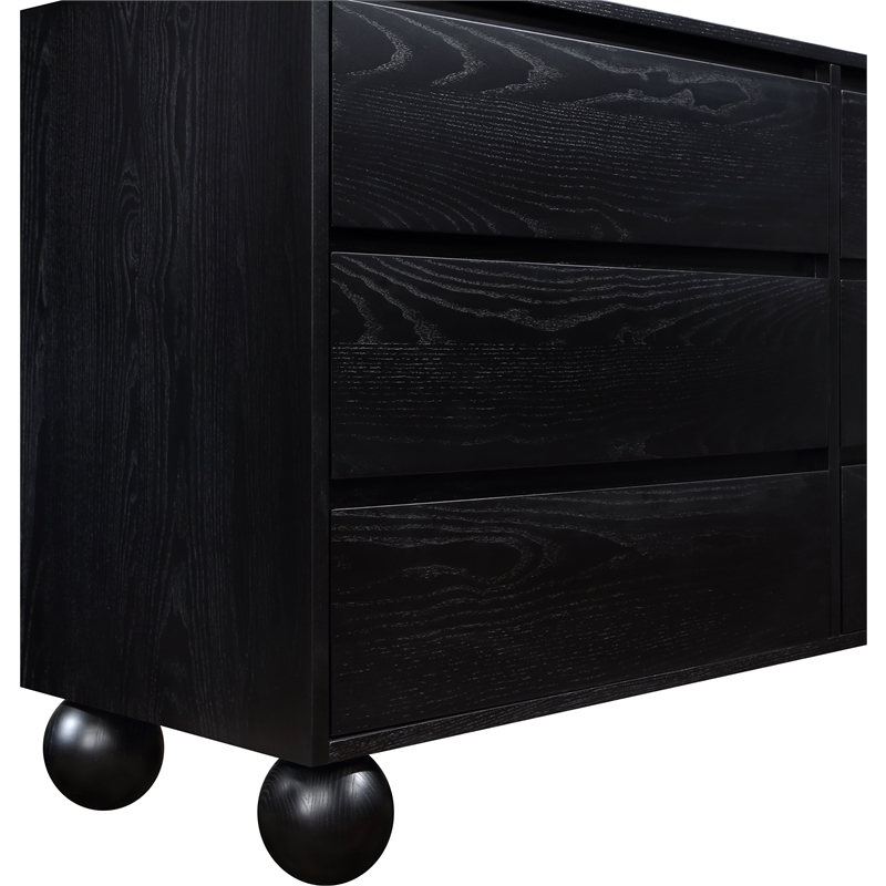 Meridian Furniture Kent Black Solid Ash Wood Dresser