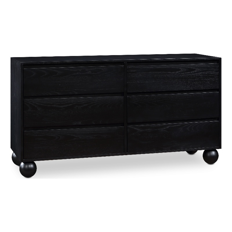 Meridian Furniture Kent Black Solid Ash Wood Dresser