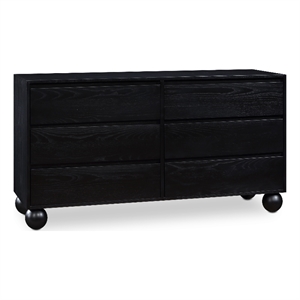 Meridian Furniture Kent Black Solid Ash Wood Dresser