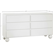 Meridian Furniture Kent Cream Solid Ash Wood Dresser