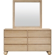 Meridian Furniture Kent Natural Solid Ash Wood Dresser