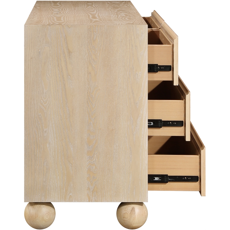 Meridian Furniture Kent Natural Solid Ash Wood Dresser