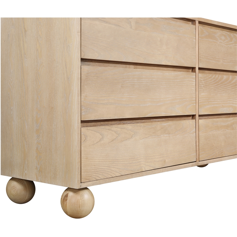 Meridian Furniture Kent Natural Solid Ash Wood Dresser