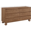 Meridian Furniture Kent Walnut Solid Ash Wood Dresser