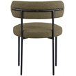 Meridian Furniture Beacon Olive Green Boucle Fabric Dining Chair (Set of 2)