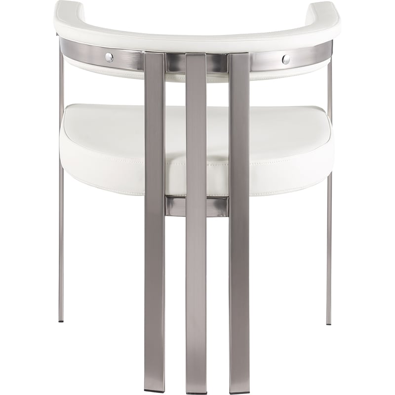 Meridian Furniture Marcello Cream Vegan Leather Dining Chair (Set of 2)