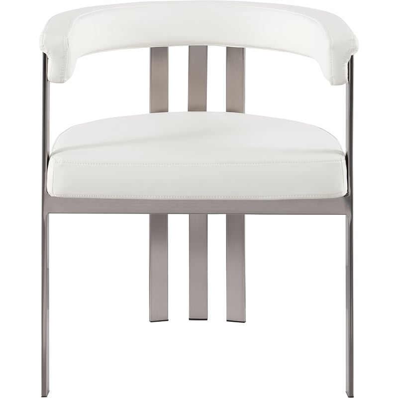 Meridian Furniture Marcello Cream Vegan Leather Dining Chair (Set of 2)