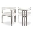 Meridian Furniture Marcello Cream Vegan Leather Dining Chair (Set of 2)