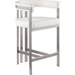 Meridian Furniture Marcello Cream Vegan Leather Counter Stool (Set of 2)