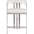 Meridian Furniture Marcello Cream Vegan Leather Counter Stool (Set of 2)
