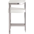 Meridian Furniture Marcello Cream Vegan Leather Counter Stool (Set of 2)