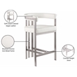 Meridian Furniture Marcello Cream Vegan Leather Counter Stool (Set of 2)
