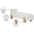 Meridian Furniture Edison Cream Chenille Fabric Bench
