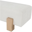 Meridian Furniture Edison Cream Chenille Fabric Bench