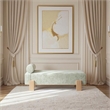 Meridian Furniture Edison Mint Green Chenille Fabric Bench