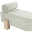 Meridian Furniture Edison Mint Green Chenille Fabric Bench
