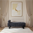 Meridian Furniture Edison Black Chenille Fabric Bench
