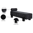 Meridian Furniture Edison Black Chenille Fabric Bench