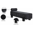Meridian Furniture Edison Black Chenille Fabric Bench