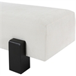 Meridian Furniture Edison Cream Chenille Fabric Bench
