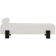 Meridian Furniture Edison Cream Chenille Fabric Bench